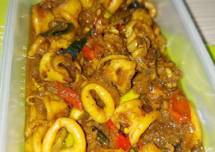 Resep Cumi Bumbu Kuning #18, Anti Gagal