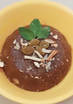A picture of Wheat Flour Halwa !!.