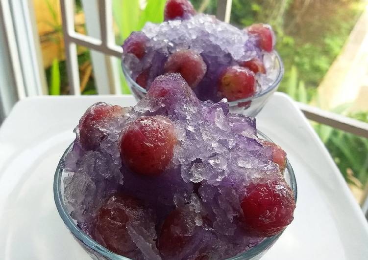 Resep Ice jelly grape yang mengenyangkan