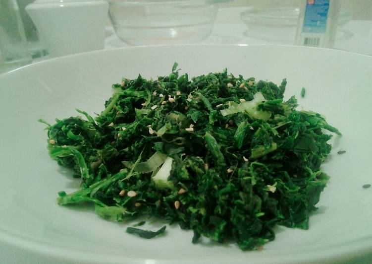 Guarnición: Espinaca (Sigeumchi-namul) Cetogénica! (LCHF)