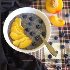 A picture of Blueberry Peach Chia Pudding.
