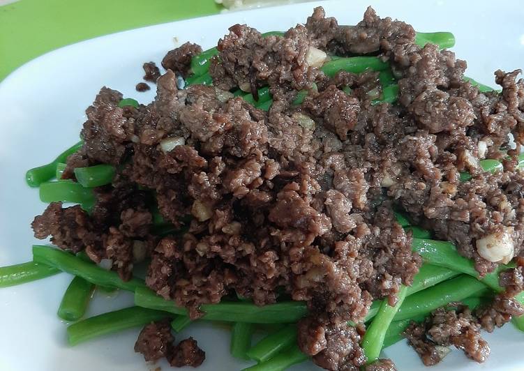 Resep Buncis daging cincang, Enak Banget