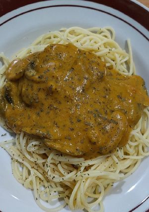 Foto resep Mushroom Curry Spaghetti