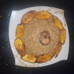 A picture of Left-over stew Jollof.