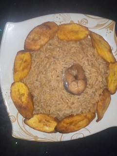 A picture of Left-over stew Jollof.