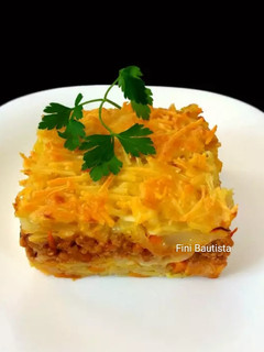 Una foto de Pastel de repollo y picadillo de carne