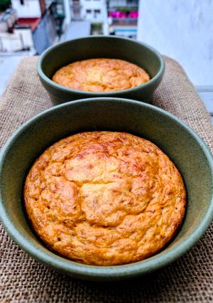Una foto de Soufflé de zanahoria y queso 🥕 🧀 fácil, rápido, pocos ingredientes, económico, saludable y saciante