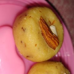 A picture of Kesar Milk Peda.