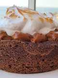 Mini torta brownie sin gluten con merengue italiano(18 cm)