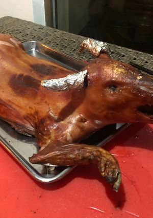 Una foto de Lechón al cilindro al estilo Sonorense