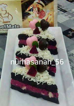Foto resep Brownies Sweet potato With Dragon Fruith