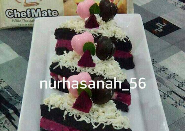 Cara Membuat Brownies Sweet potato With Dragon Fruith Gampang