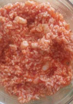 Foto principal de Arroz con gamba arrocera y tomate frito