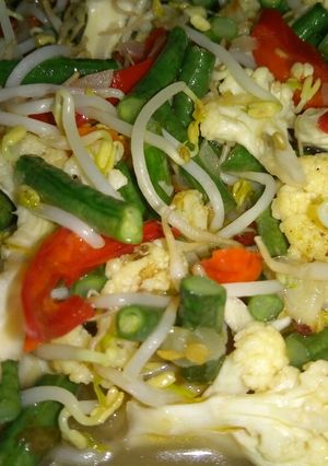 Foto resep Tumis sayur toge brokoli kacang panjang