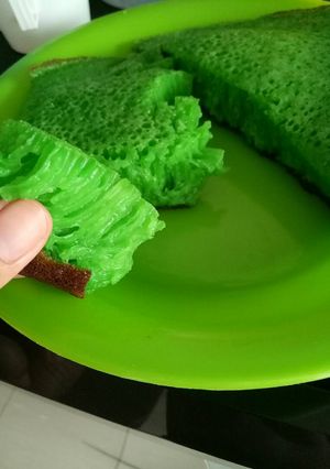Foto resep Bika ambon pandan teflon (no mixer)