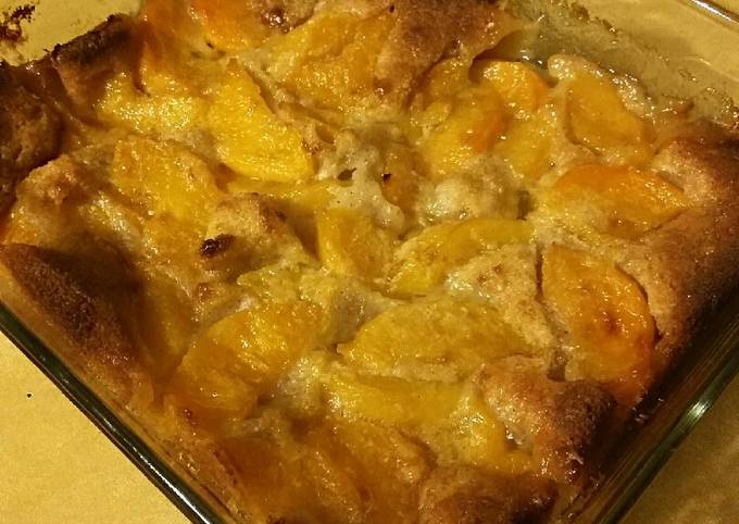 Pour-It-In Peach Cobbler