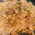 Fideos de arroz con lomo de cerdo