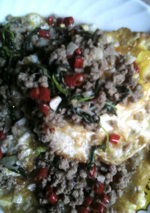 Foto resep telor ceplok siram daging giling