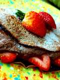 Crepioca de Nutella com Morangos