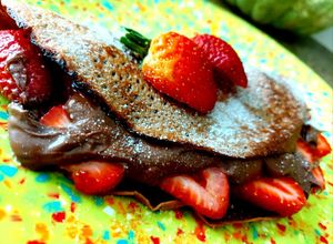 Foto de Crepioca de Nutella com Morangos