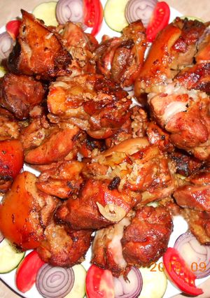 Barna sörben pácolt sült csülök recept fotója