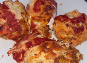 Une photo de Pizza Rolls au Skyr, Poulet & Oignons