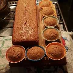Una foto de Budín y cupcakes de zanahoria