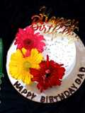 થ્રી લેયર ચોકલેટ કેક વીથ ફ્રેશ ફલાવર(Three Layer Chocolate Cake With Fresh Flower Recipe In Gujarati