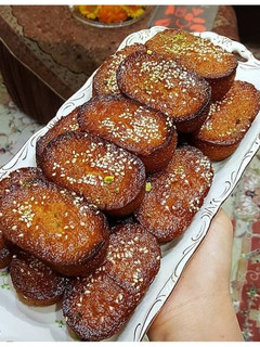 عکسی از دستور کیک نارگیلی_باقلوا