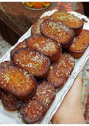 عکسی از دستور کیک نارگیلی_باقلوا
