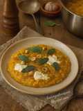 396 Risotto alla zucca con stracciatella e nocciole