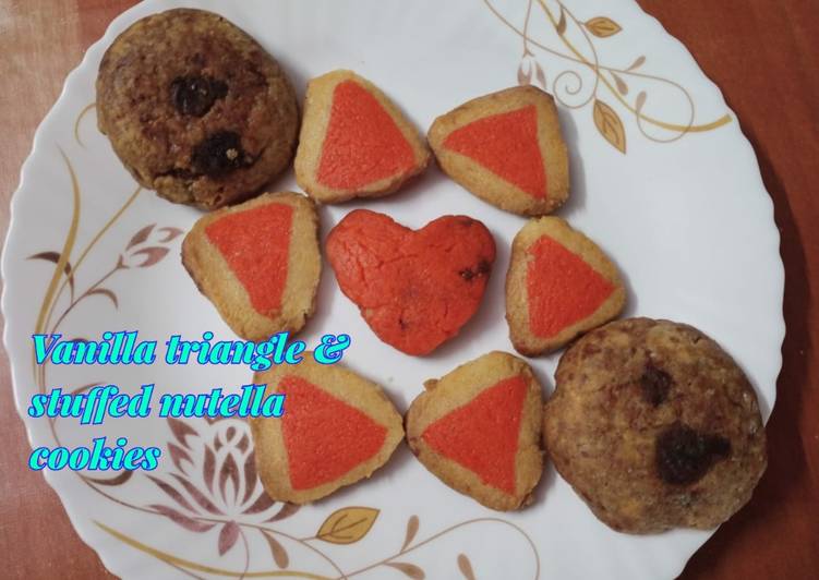 Recipe of Quick Vanilla triangle &amp; stuffed nutella cookies