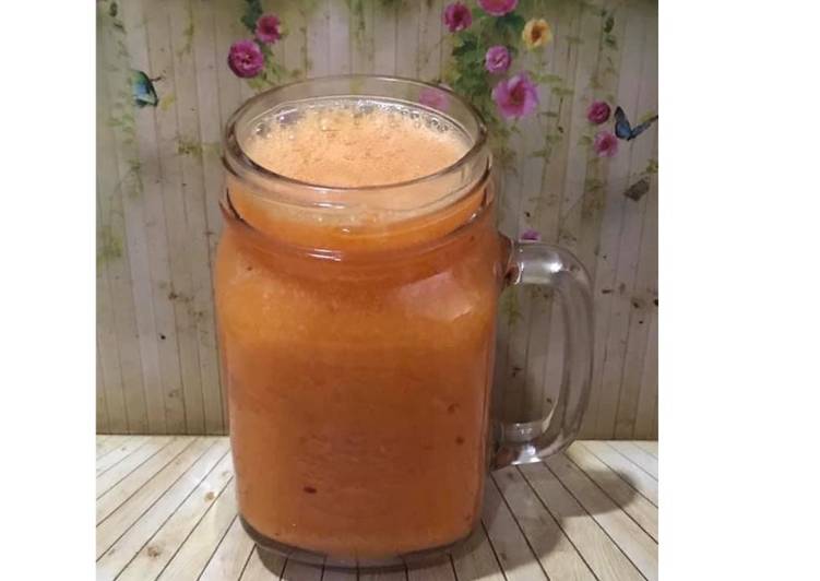 Resep Diet Juice Cantaloupe Mango Cherry Persimmon, Menggugah Selera