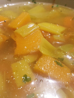 Una foto de Porrusalda con calabaza