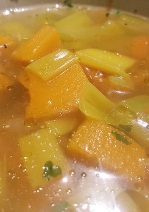 Una foto de Porrusalda con calabaza