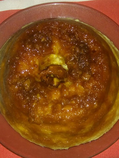 Una foto de Budín de pan de naranja sin horno