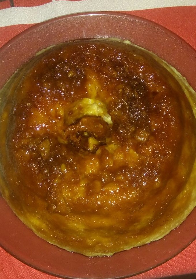 Una foto de Budín de pan de naranja sin horno