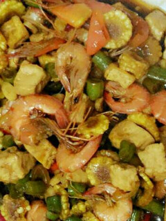 Foto resep Tumis udang tahu sayur