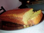 Una foto de budín de naranja fácil