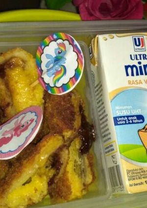 Foto resep Roti tawar goreng isi coklat pisang (bekal sekolah anak TK)