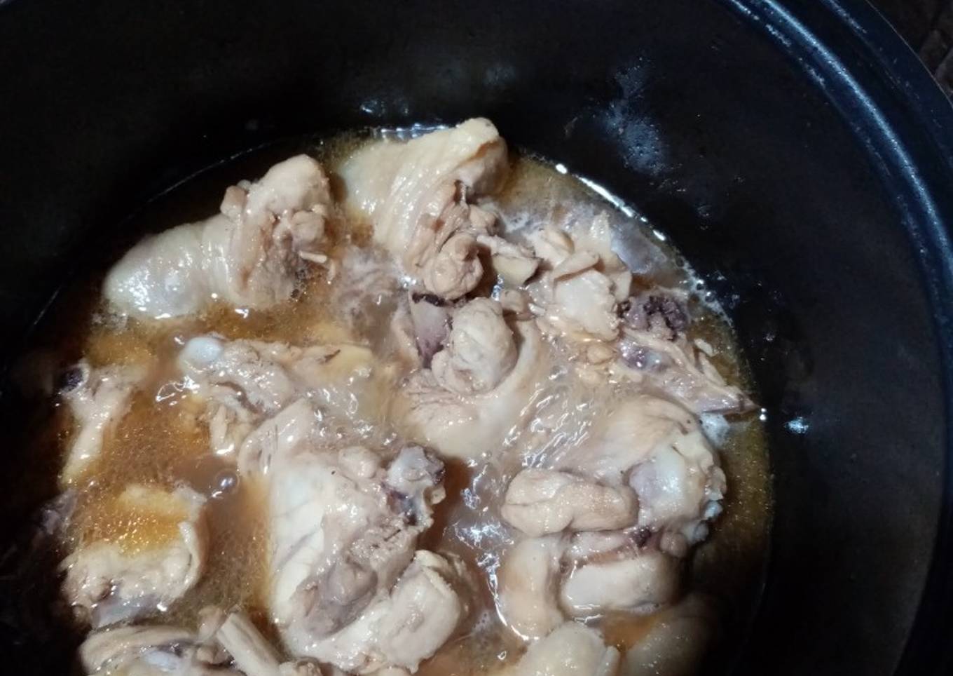 Chiken sesami oil wine soup