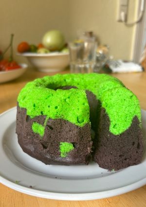 Foto resep Bolu kukus pandan dan ketan hitam