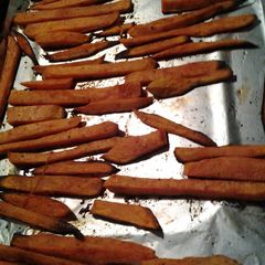 A picture of Super easy sweet potato stick, oven.