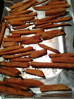 A picture of Super easy sweet potato stick, oven.