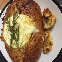 Baked Camembert in sourdough A picture of Baked Camembert in sourdough.