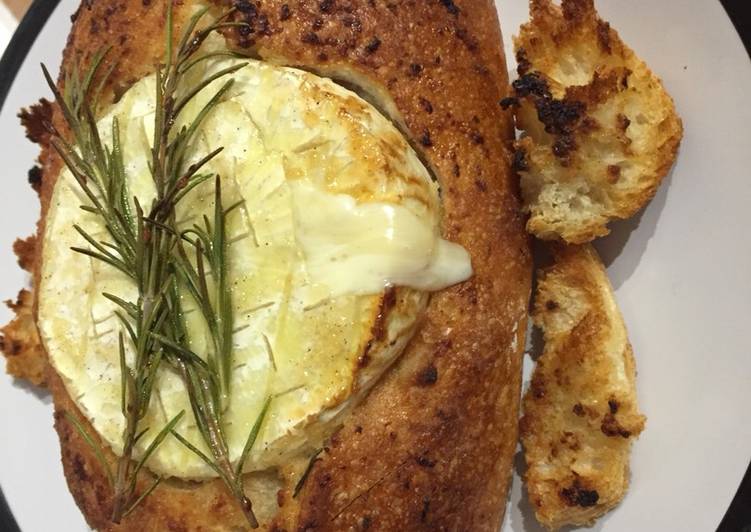 Baked Camembert in sourdough