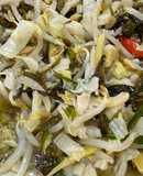 Tumis Sayur asin sawi putih toge daun jeruk vegan