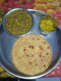 Jaggery(gur) Thepla with Moth Beans