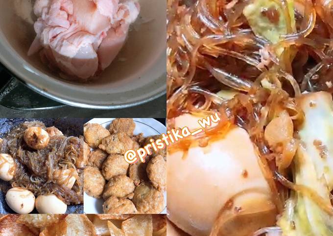 Langkah Mudah untuk Menyiapkan Semur ayam telor soun &amp; kripik kentang, Enak Banget