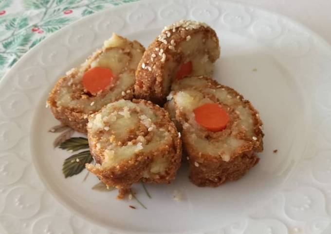 Polpettone di patate e lenticchie